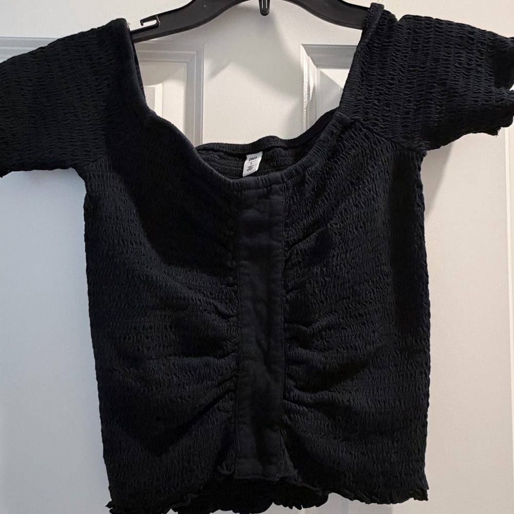 BP Scrunched Black Crop Top size Small